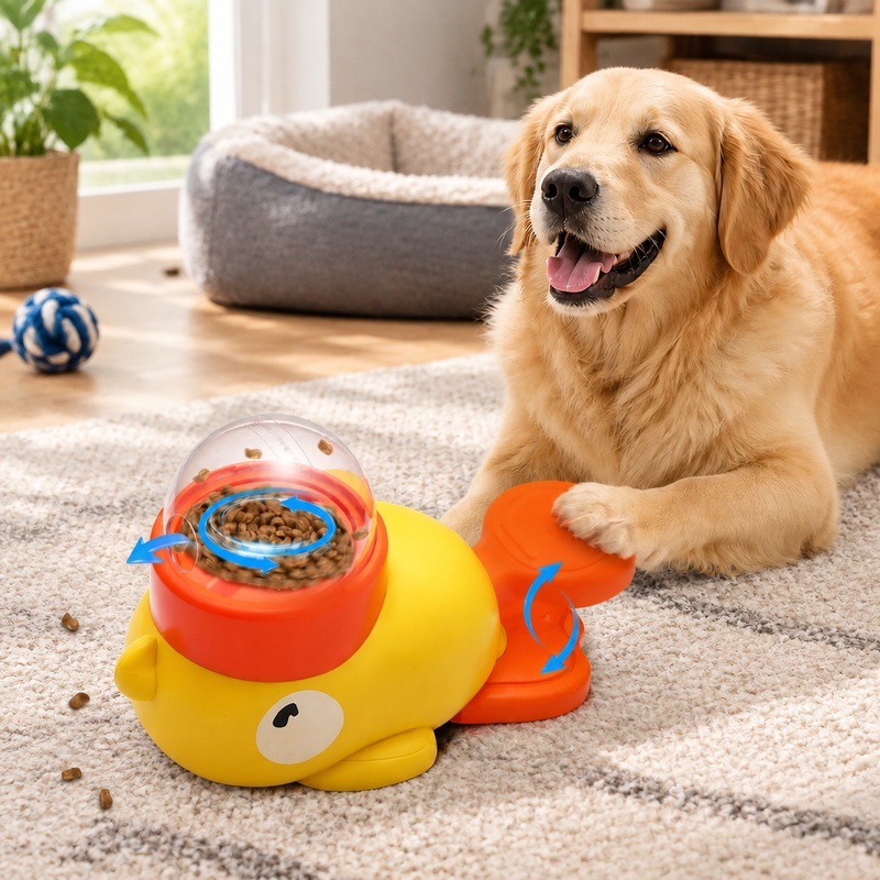 Interactive Pet Feeder Toy wit - Dog Puzzle Feeder Toy recension och pris