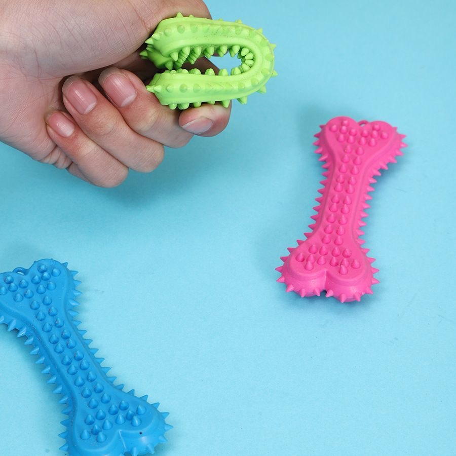 3/6pcs Chew Toys  Dog Rubber T - Teeth Cleaning Dog Chew Bone recension och pris