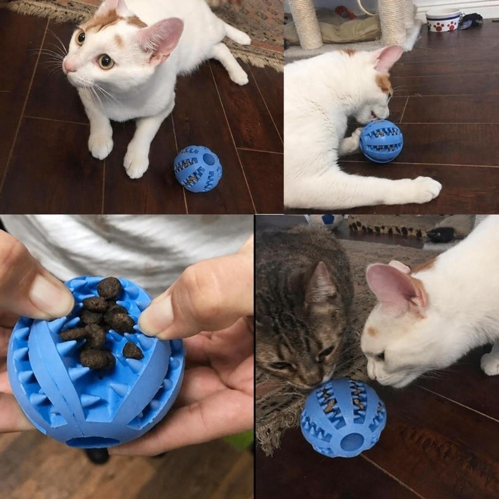 Rubber Dog Chew Ball Multiple  - Rubber Treat Dispensing Dog Toy recension och pris