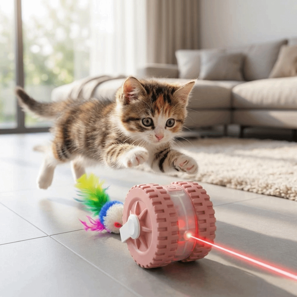 With Mouse Tail Infrared Laser - Automatic Moving Dog Ball recension och pris