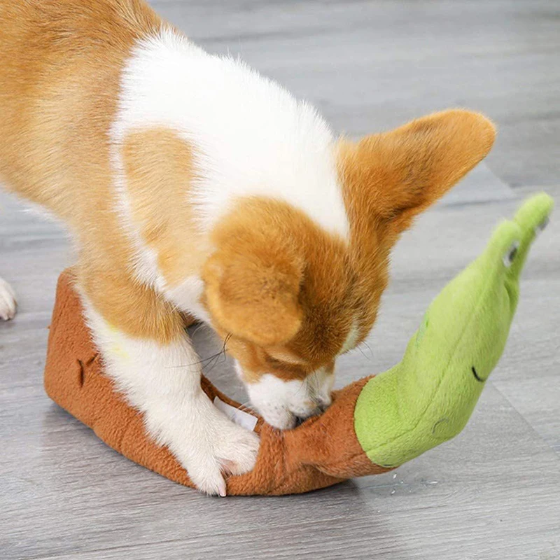 Squeaky Snail Plush Dog Toy In - Dog Puzzle Feeder Toy recension och pris